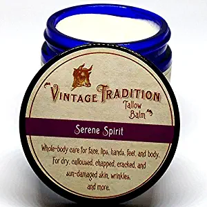 Vintage Tradition Serene Spirit Tallow Balm, 100% Grass-Fed, 2 Fl Oz