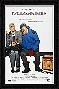 Planes, Trains and Automobiles 28x40 Large Black Ornate Wood Framed Canvas Movie Poster Art