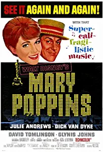 Mary Poppins Movie Poster (27 x 40 Inches - 69cm x 102cm) (1964) Style C -(Julie Andrews)(Dick Van Dyke)(Ed Wynn)(Hermione Baddeley)(David Tomlinson)(Glynis Johns)