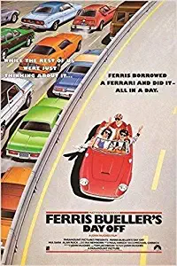 Classic Movie Poster Ferris Bueller's Day Off Cars Freeway 80's Fave, 24X36