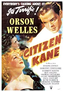 Citizen Kane Orson Welles Classic Huge Vintage PAPER Movie Poster Measures 40 x 27 Inches (100 x 70 cm ) approx