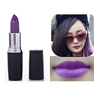 Matte Lipstick Vampire Style Women Lip Velvet Long Lasting Waterproof Cosmetic,05 purple