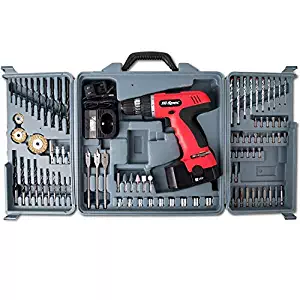 Hi-Spec 18V 800mAh Power Cordless Variable Speed Drill Driver with 89 Piece Drill & Screwdriver Bits, Sockets and Brushes for DIY, Carpentry, Repair With Professional Case