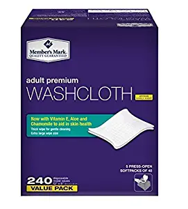 Simply Right Member's Mark Adult Wash-Cloths, 240 Count