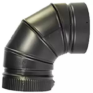 Selkirk Metalbestos 266230 6-Inch 90 Elbow Matte Black