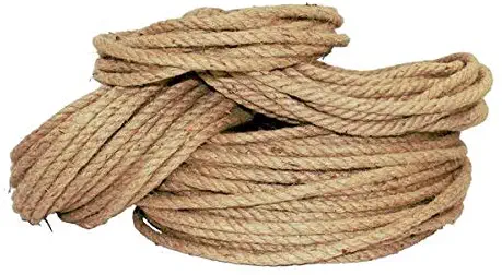 Twisted Jute Rope - SGT KNOTS - Thick Heavy Duty 3 Strand Jute Ropes - Strong All Natural Jute Fibers - Crafts & Crafting, Garden & Gardening, Bailing, Packing, Survival, Home Decor (1/2 in x 600 ft)