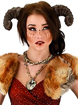 elope Brown Dragon Satyr Costume Horns Headband for Adults