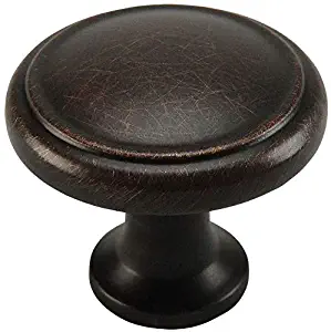 25 Pack - Cosmas 5982ORB Oil Rubbed Bronze Cabinet Hardware Round Knob - 1-1/8