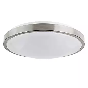 LB72116 LED Ceiling Light, Soft white 3000K, 16-Inch, 23W, 250W Equivalent, 1610 Lumens, Dimmable Flush Mount Ceiling Light, Brushed Nickel Round Lighting Fixture for Kitchen,Hallway,Bathroom,Stairwel