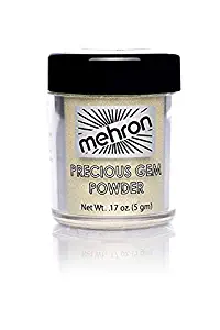 Mehron Precious Gem Glitter Powder 0.17 Oz | Silky, Bright Colors, Shimmering & Sparkling Loose Eyeshadow | For Face, Body & Nails | Add Intensity, Improve Looks & Create Dramatic Effect (Peridot)