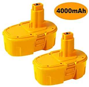 Masione 2 Pack 4.0Ah DC9096 Batteries Replace for Dewalt 18V Battery DC9099 DC9098 DC9096 DW9099 DW9096 DW9098 DC9181 Battery