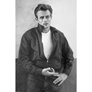 Buyartforless James Dean 36x24 Art Print Poster Hearthrob James Dean Black and White Photography Shot of Movie Star