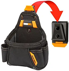 ToughBuilt TB-CT-25 Tape Measure/All Purpose Pouch, No-Snag Hidden Seam Pocket, 2 Screw Driver Loops, Rugged 6-Layer Construction, 5 Pockets and Loops