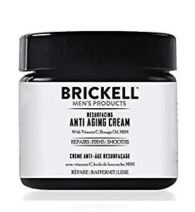 Brickell Men's Products Resurfacing Anti-Aging Cream For Men, Natural and Organic Vitamin C Cream, 2 Ounce, Unscented