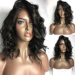 Fennell Loose Wave Lace Front Wigs with Baby Hair Short Bob Human Hair Wigs for Ladies (10 Inch, Lace Front Wig)