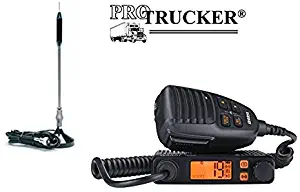 Pro Trucker CB Radio Kit Includes CMX660 Compact Mobile CB, Center Loaded CB Antenna, Magnet Mount & 9' Coax Cable