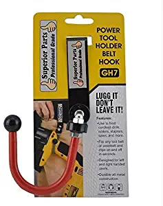 Superior Parts GH7 Hook Drill / Power Tool Holder with Metal Clip Belt Replaces Bigg Lugg BL1