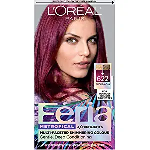 L'Oreal Paris Feria Multi-Faceted Shimmering Permanent Hair Color, Fuchsia-cha, Pack of 1, Hair Dye