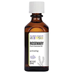 Aura Cacia Rosemary Essential Oil | GC/MS Tested for Purity | 60ml (2 fl. oz.)