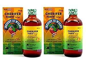 2 CHERIFER Forte Syrup with Taurine & Double Chlorella Growth Factor, Vitamins A, B-Complex & Lysine 120mL (2 x 120mL)