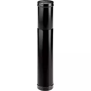 6'' DuraBlack Telescoping Black Stove Pipe Length - 1647