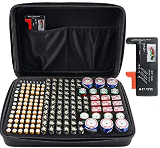 188+ Batteries Organizer Storage Case Box Holder with Tester BT-168, Battery Carrying Containers, Holds C D AA AAA 9V Lithium3V (No Batterry Included)