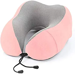 Travel Pillow for Airplane 100% Memory Foam Neck Pillow, Comfortable & Breathable Cover, Machine Washable, 3D Contoured Airplane Travel Pillow with Luxury Bag,Compressible