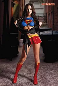 (24x36) Megan Fox Superfox Supergirl/Superman Movie Poster Print