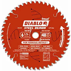 Freud Diablo D0648F 6-1/2" x 48-Tooth Steel Demon TCG Ferrous Cutting Circular Saw Blade 5/8" Arbor