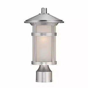 Acclaim 39107BS Phoenix Collection 1-Light Outdoor Light Fixture Post Lantern, Brushed Silver