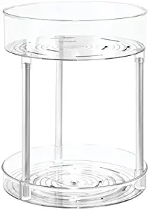 iDesign Metro Ultra Plastic Two-Tier Bath Storage Spinner and Rotating Organizer for Bathroom Vanity, Dresser, Desk, 11.12