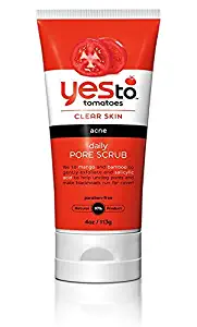 Yes To Tomatoes Daily Pore Face Scrub - Salicylic Acid Help Reduce and Clear BlackheadsBamboo Exfoliating Facial Scrub for Clear Skin | 4 Ounce