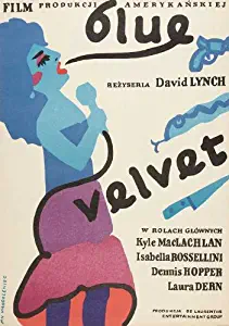 Pop Culture Graphics Blue Velvet Poster Movie Polish 11 x 17 Inches - 28cm x 44cm Kyle MacLachlan Isabella Rossellini Dennis Hopper Laura Dern Hope Lange Jack Nance Dean Stockwell