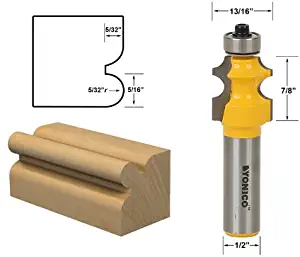 Yonico 13109 5/32-Inch Radius Corner Bead Router Bit 1/2-Inch Shank