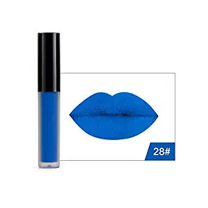 9 Color Liquid Lipstick Waterproof Long Lasting Cosmetic Black Blue Purple Green Matte Make Up Lip Gloss Nude Halloween,28