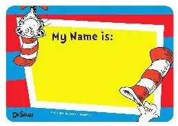Dr. Seuss Name Tag Stickers - 25 Count