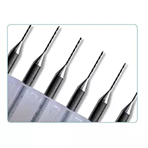 10 pcs 0.4mm Diameter Tungsten Carbide Macro Drill Bits, 1/8" Shank For PCB, Dremel, Jewelry, CNC, Soft Metals