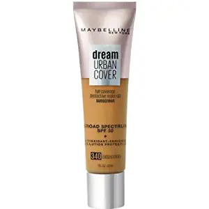 Maybelline Dream Urban Cover Flawless Coverage Foundation Makeup, SPF 50, Cafe Au Lait