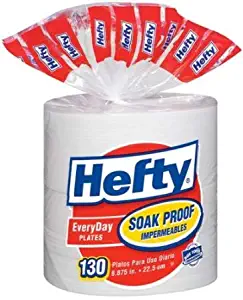 Hefty Everyday Soak Proof Plates 130 Ct. (Pack of 2)