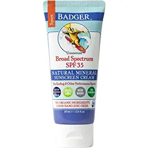 Badger Balm SPF 35 Sport Sunscreen Cream- 2.9 oz