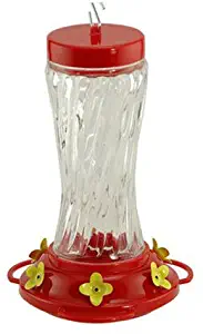 AudubonSwirl Glass Hummingbird Feeder, 16 oz. Model NA35225