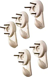 Rocky Mountain Goods Picture Hangers for Brick, Concrete and Cinder Block - 5 Count - Easy installation into hardest of walls - Extra strength pins / plastic - Leaves minimal mark - Holds heavy items