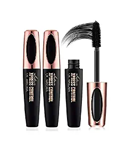 2 Pack 4D Silk Fiber Lash Mascara, Instantaneous volume and length Long Lasting Lasting All Day Waterproof Smudge Proof Eyelashes Mascara