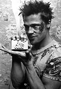 POSTER STOP ONLINE Fight Club - Movie Poster (Brad Pitt with Soap) (Size: 24" x 36")