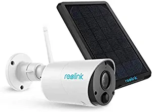 Reolink 1080P HD Wireless Home Security Camera System, Rechargeable Battery-Powered, Night Vision, Works with Alexa & The Google Assistant, Cloud/Local SD Storage, Argus Eco with Solar Panel Kit