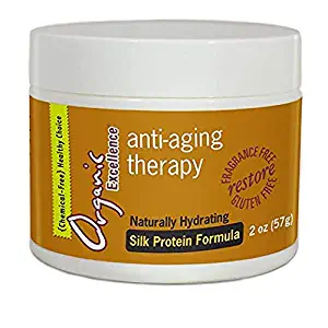 Organic Excellence - Silk Protein Anti-Aging Cream - 2oz, Fragrance-Free, Gluten-Free