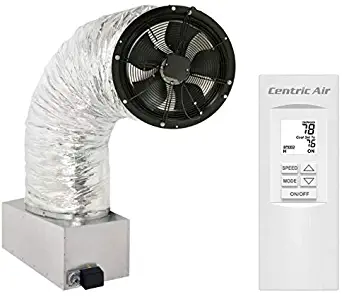 Centric Air 4.0(R50) Ultra Quiet & Energy Saving Whole House Fan with R-50 Insulated Damper | 2-Speed Remote With Timer and Temperature Control | 3921 CFM HVI-916 Certified Airflow Rating| 1-Story Homes to 3000 sqft & 2-Story Homes to 4400 sqft