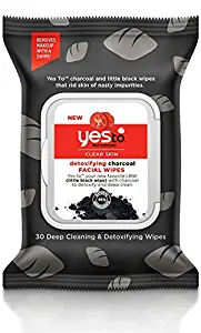 Yes to Tomatoes Clear Skin Detoxifying Charcoal Facial Wipes, 30 Count (Pack of 3)