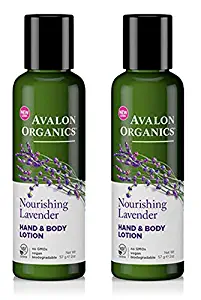 Nourishing Lavender Hand and Body Lotion (Pack of 2) With Aloe Vera, Oat, Matricaria, Cucumber, Lavender, Lemon, Shea Butter, Lime, Lemon, Coconut, Avocado and Olive Oil