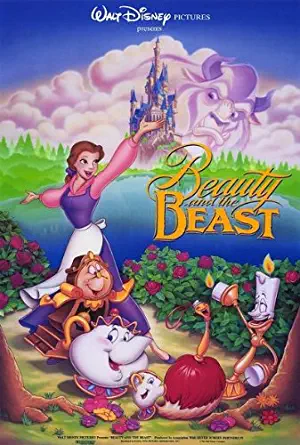 Disney's BEAUTY and the BEAST - 18X27 Original Mini Movie Poster 1/2 Sheet - Rare 1991